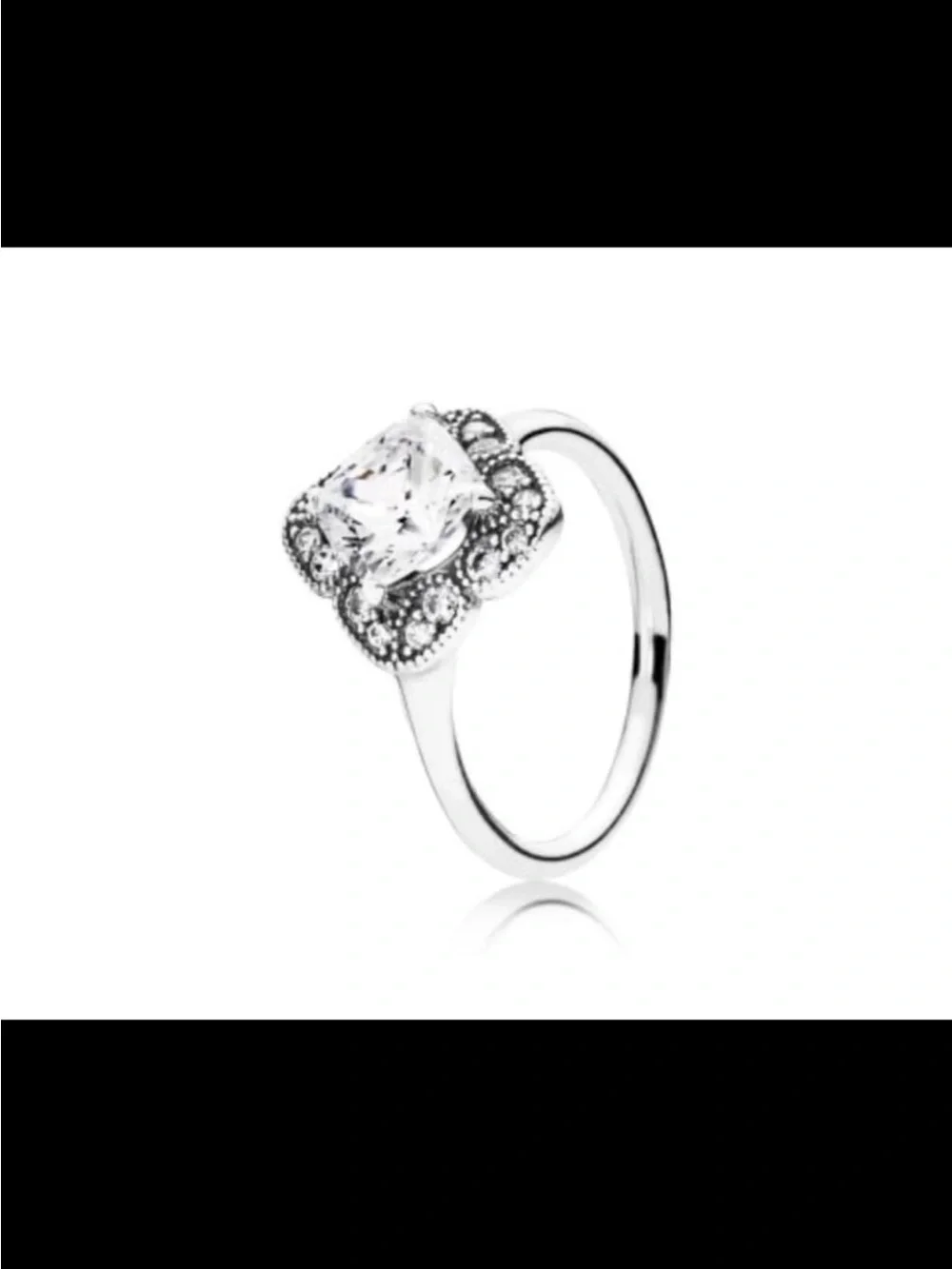 Pandora Crystallized Floral Fancy Ring 190966CZ, Size 7 verified at store